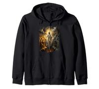 The Harrowing of Hell Christian Resurrection Artwork design Zip Hoodie