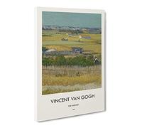 The Harvest By Vincent Van Gogh Canvas Print | Gallery Wrapped 30mm Frame Wall Art | 24x16 inches | Ready to Hang | Impressionist Picture | Living Room Bedroom Lounge Office