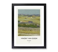 The Harvest By Vincent Van Gogh Exhibition Museum Painting Framed Print | A3 Black Framed Wall Art | Ready to Hang | Modern Historical Picture | Living Room Bedroom Lounge Office