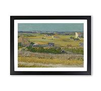 The Harvest by Vincent Van Gogh Framed Print | A2 Black Framed Wall Art | Ready to Hang | Modern Historical Picture | Living Room Bedroom Lounge Office