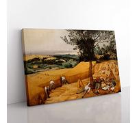 The Harvesters By Pieter Bruegel The Elder Classic Painting Canvas Wall Art Print Ready to Hang, Framed Picture for Living Room Bedroom Home Office Décor, 60x40 cm (24x16 Inch)