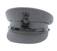 The Hat Company Chauffeur Cap in Black or Grey (62cm, Light Grey)