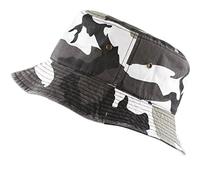 The Hat Depot Bucket Hat - Unisex 100% Cotton & Denim UPF 50 Packable Summer Travel Beach Sun Hat, City Camouflage, L/XL