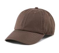 The Hat Depot Kids Washed Low Profile Cotton and Denim Plain Baseball Cap Hat - Brown -