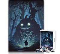 The Haunted Forest Jigsaw Puzzles 1000 Pieces for Teenagers Mindful Learning Fun Game Unique Gift for Joyful Celebrations Size 38x52cm