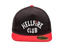 The Hawkins High Hellfire Club Black/Red Hat Flat Peak Adjustable Snapback Unisex Original Embroidered Urban Logo Cap