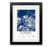 The Hawthorns Stadium Map Minimalist A4/A3 Poster Photo Print Framed Gift West Bromwich Albion (A4 Black Framed & Mounted)