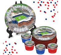 The Hawthorns West Brom Stadium (ART) PERSONALISED Edible Cake & Cupcake Toppers - Wafer or Icing - Various Sizes - Football Fan Birthday Decorations - Perfect for Brownies, Cookies, Muffins & More!