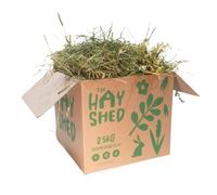 The Hay Shed Premium Oat & Timothy Hay Box Blend - Natural Edible Foraging Food - Long Stem Eating Grass for Small Pets - Rabbits, Guinea Pigs, Chinchillas - Barn Dried, Dust Free, High Fibre