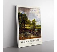 The Hay Wain By John Constable Exhibition Museum Painting Canvas Wall Art Print Ready to Hang, Framed Picture for Living Room Bedroom Home Office Décor, 50x35 cm (20x14 Inch)