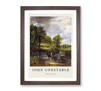 The Hay Wain By John Constable Exhibition Museum Painting Framed Print | A4 Walnut Framed Wall Art | Ready to Hang | Modern Historical Picture | Living Room Bedroom Lounge Office