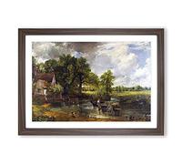 The Hay Wain by John Constable Framed Print | A2 Walnut Framed Wall Art | Ready to Hang | Modern Nature Picture | Living Room Bedroom Lounge Office