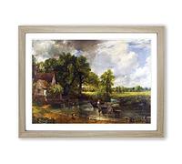 The Hay Wain By John Constable Framed Wall Art Print A4 Oak