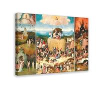 The Haywain Triptych Painting by Hieronymus Bosch Canvas Art Poster And Wall Art Picture Print Modern Family Bedroom Decor Frame 16x24inch(40x60cm)