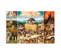 The Haywain Triptych Painting by Hieronymus Bosch Poster Bedroom Canvas Decor Print Wall Art Office Room Aesthetic Decor Gift Unframe 20x30inch(50x75c
