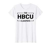The HBCU Classmate College Student Funny Back to High School Value Graphic T-Shirt, Women, White, L