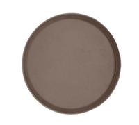 The HC Companies 13 Inch Terrazzo Round Premium Plant Saucer - Indoor Outdoor Plastic Plant Trays for Pots - 13.27"x13.27"x1.18" Chocolate