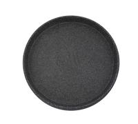 The HC Companies 13 Inch Terrazzo Round Premium Plant Saucer - Indoor Outdoor Plastic Plant Trays for Pots - 13.27"x13.27"x1.18" Black Granite