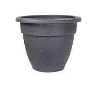 The HC Companies 30 Inch Caribbean Planter - Lightweight Indoor Outdoor Plastic Plant Pot for Herbs and Flowers, Granite