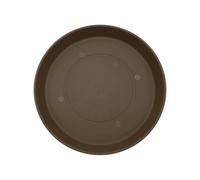 The HC Companies 5" Round Prima Plastic Plant Saucer - Indoor Outdoor Plant Trays for Pots - 5.35"x5.35"x0.71" in Chocolate