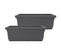 The HC Companies Flower Box, Warm Gray, 18" (Pack of 2)