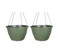 The HC Companies Hanging Planter, Green, 13"