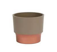 The HC Companies Planter, Artisan Taupe with Copper Bottom, 5 Inches