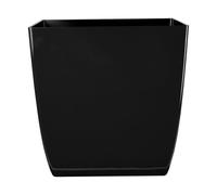 The HC Companies Planter, Glossy Black, 16"