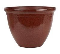 The HC Companies Planter, Resin, Chili Red Crackle, L