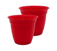 The HC Companies planters, Red, 10"