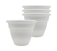 The HC Companies planters, White, 6" (Pack of 4)