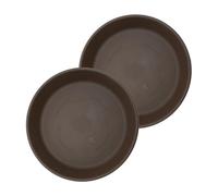 The HC Companies Round Plastic Plant Saucer, Chocolate, 12"
