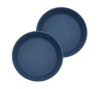 The HC Companies Round Plastic Plant Saucer, Slate Blue, 12"