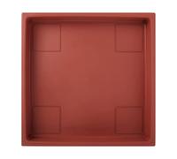 The HC Companies Square Saucer, Clay, 11"