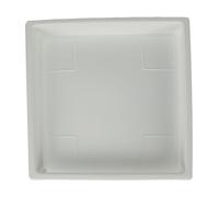 The HC Companies Square Saucer, White, 11"
