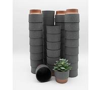 The HC Companies Succulent Planter, Faux Concrete Copper, 3" (Pack of 40)