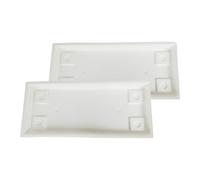 The HC Companies Venetian Rectangular Plant Tray - Lightweight Plastic Plant Saucer - Plant Drip Trays for Drainage - UV Resistant Pot Saucer for Indoor & Outdoor Use (23.5" White, Pack of 2)