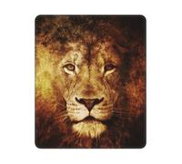 The Head Of Cool Lion Square Mouse Pad Sewn Edge Design 10&12in