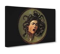 The Head Of Medusa By Caravaggio Canvas Print for Living Room Bedroom Home Office Décor, Wall Art Picture Ready to Hang, 30 x 20 Inch (76 x 50 cm)