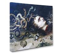 The Head of Medusa by Peter paul rubens Classic Painting Canvas Wall Art Print Ready to Hang, Framed Picture for Living Room Bedroom Home Office Décor, 20x20 Inch (50x50 cm)