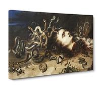 The Head Of Medusa By Peter Paul Rubens Classic Painting Canvas Wall Art Print Ready to Hang, Framed Picture for Living Room Bedroom Home Office Décor, 30x20 Inch (76x50 cm)