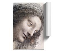 The Head Of The Virgin By Leonardo Da Vinci | Unframed Wall Art Print | Ready to Frame Poster | Modern Home Decor Picture | Artwork for Living Room, Bedroom or Office | A3 (29.7x42 cm)