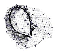 The Headband with Veil Face Cover in Tulle with