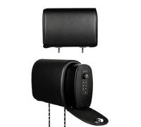 The HEADREST Safe Leatherette Removable Slide Bundle Headrest Safe - Passenger Seat, Black