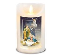 The Healing Corner Christmas Nativity LED Candle Tealight Holder Christmas ~ Xmas Nativity Scene Vanilla Scented