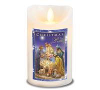 Christmas Nativity LED Candle Tealight Holder Christmas ~ Xmas Nativity Scene Vanilla Scented