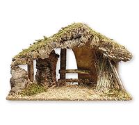 The Healing Corner Christmas Nativity SHED Xmas Nativity Stable 15" X 10'' Hand Finished Made in Italy