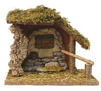 The Healing Corner Cristmas Nativity SHED Xmas Nativity Stable10 X 8'' Hand Finished Made in Italy 89951