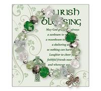 The Healing Corner St.Patrick's Day Bracelet Irish Blessing Verse St Patricks Green Bracelet