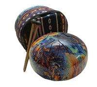 THE HEALING STORE Happy Drum 9", Tongue Drum, Hand Pan Drum, Hand Drum, Instruments for Musical Education, Meditation Yoga, Gift for Tongue Drum Percussion Beginner,singing bowl (OM MULTI)
